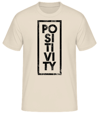 Positivity 1 - Pánské basic tričko - Krémová - Napřed