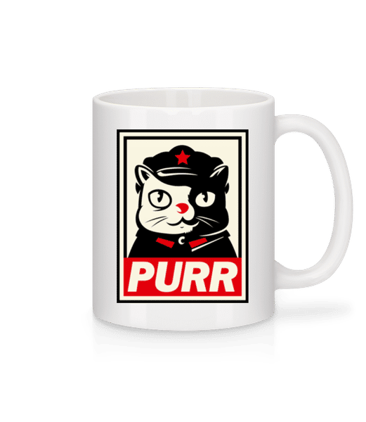 Aperçu: Purr - Mug en céramique blanc - Blanc - Devant
