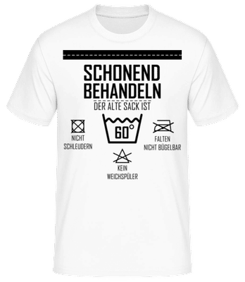 Der Alte Sack Ist 60 - Männer Basic T-Shirt - Weiß - Vorne