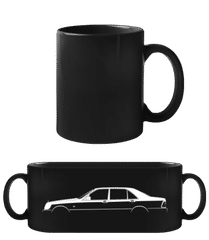 'Mercedes S W140' Silhouette · Taza negra