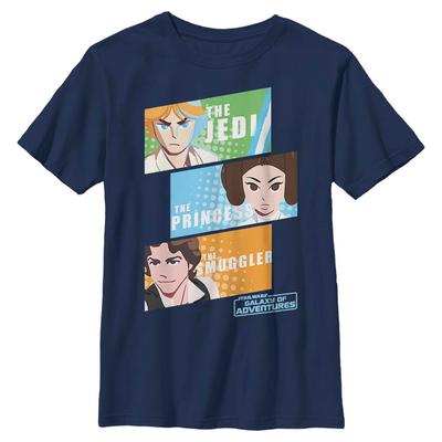 Star Wars - Skupina Galaxy Panels - Kids T-Shirt - Navy - Front