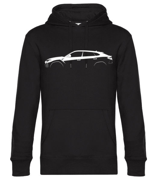 Aperçu: 'Lamborghini Urus' Silhouette - Sweat à capuche standard homme - Noir - Devant