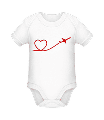 Herz Flieger · Baby Bio Strampler