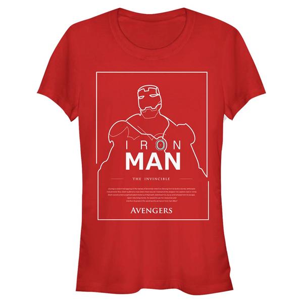Aperçu: Marvel - Avengers - Logo The Invincible - Femme T-shirt - Rouge - Devant