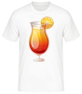 Cocktail Sex On The Beach - Pánske basic tričko - Biela - Predné