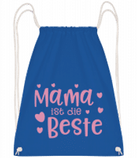 Mama Ist Die Beste - Turnbeutel - Royalblau - Vorn