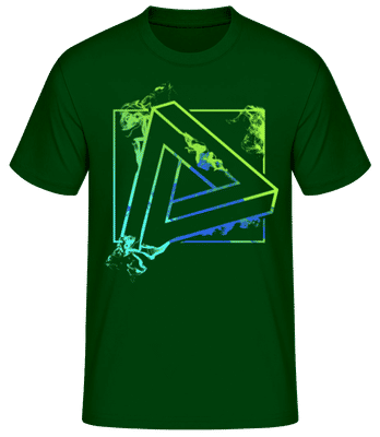 Impossible Triangle - Pánske tričko B&C - Bottle green - Predné