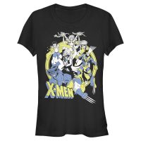Marvel - Group Shot Vintage Xmen - Mujeres Camiseta - Negro - delante