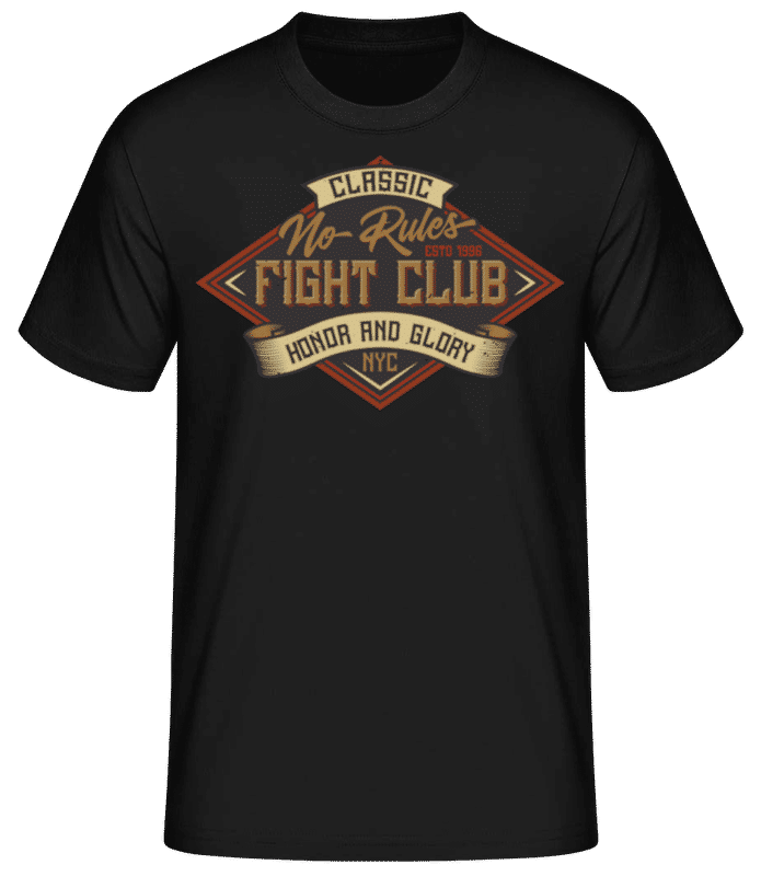 Vorschau: No Rules Fightclub - Männer Basic T-Shirt - Schwarz - Vorne