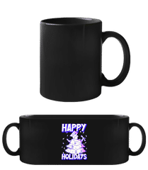 Happy Holidays · Black Mug