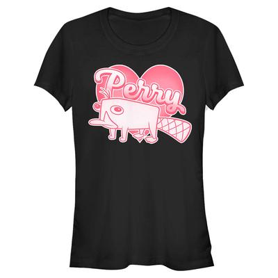 Disney Classics - Phineas a Ferb - Perry Platypus Love - Dámské Tričko - Černá - Napřed