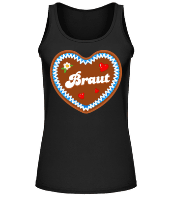 JGA Braut Lebkuchenherz - Frauen Tank Top - Schwarz - Vorne