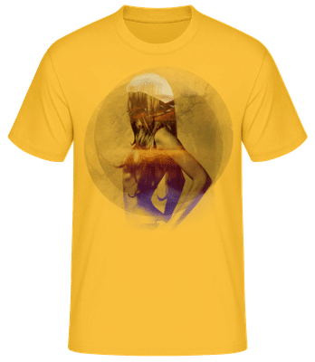 Model Modern - Men's Basic T-Shirt - Golden yellow - Front