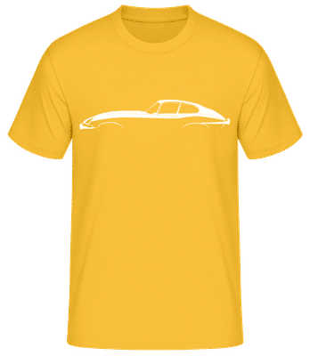 'Jaguar E-Type' Silhouette - Men's Basic T-Shirt - Golden yellow - Front