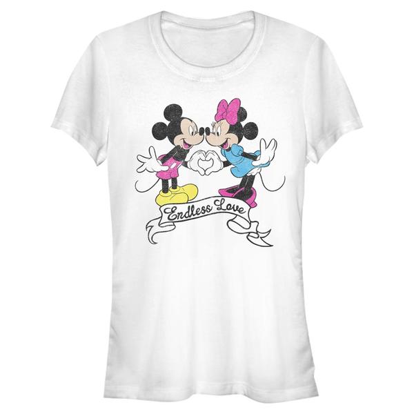 Aperçu: Disney Classics - Mickey Mouse - Mickey & Minnie Endless Love - Valentine's Day - Femme T-shirt - Blanc - Devant Aperçu: Disney Classics - Mickey Mouse - Mickey & Minnie Endless Love - Valentine's Day - Femme T-shirt - Blanc - Devant