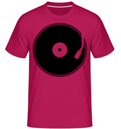 DJ Record -  Shirtinator Men's T-Shirt - Magenta - Front