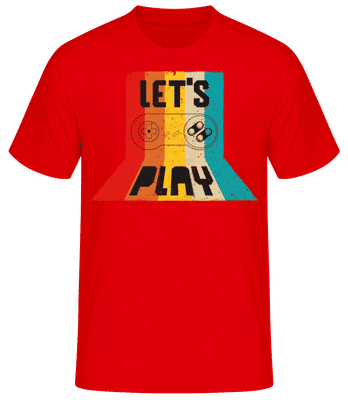Lets Play - Camiseta básica para hombre - Rojo - delante