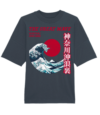 Kanagawa - T-shirt Bio unisexe Stanley Stella extra large - Bleu denim - Devant