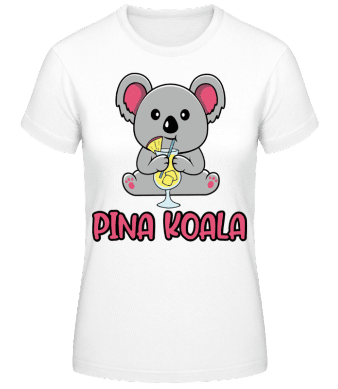 Vorschau: Pina Koala - Frauen Basic T-Shirt - Weiß - Vorne