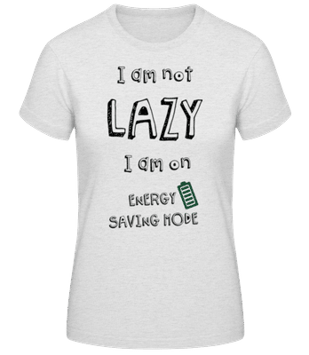 Nie som Lazy - Dámske basic tričko - Melírovo šedá - Predné