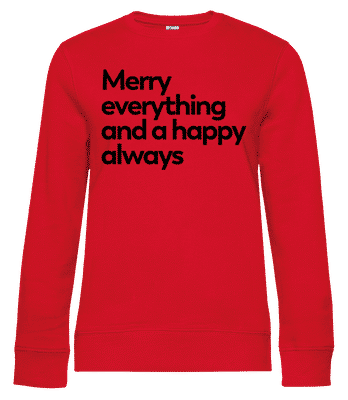 Merry Everything Happy Always - Frauen Standard Pullover - Rot - Vorne