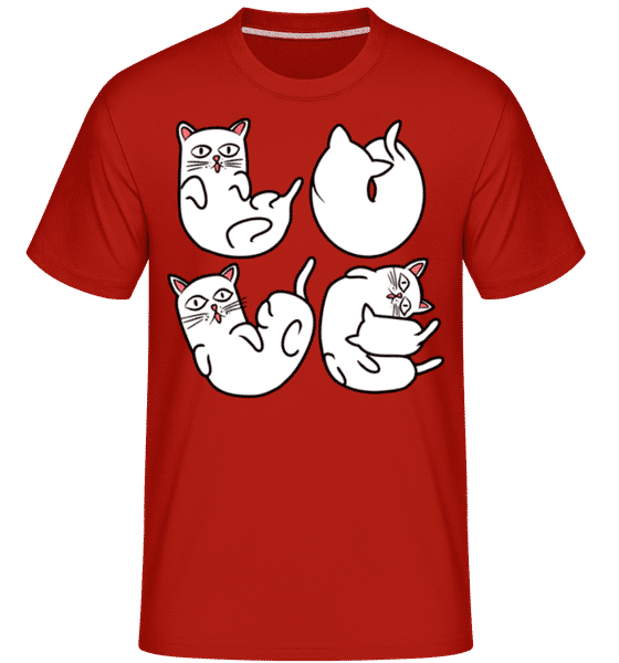 Aperçu: L'amour des chats -  T-Shirt Shirtinator homme - Rouge - Devant