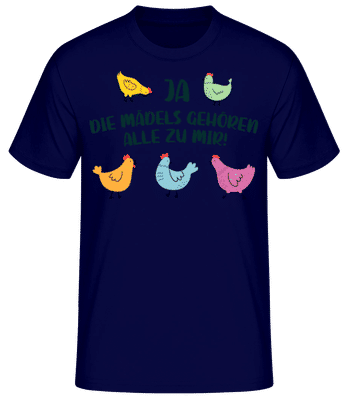 Ja Die Mädels Gehören Zu Mir - Männer Basic T-Shirt - Marine - Vorne