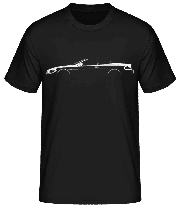 Vorschau: 'BMW M6 Cabrio (E63)' Silhouette - Männer Basic T-Shirt - Schwarz - Vorne