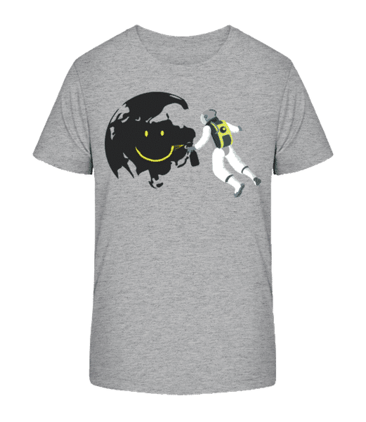 Aperçu: Lune Souriante - T-shirt bio Enfant Stanley Stella 2.0 - Gris chiné - Devant