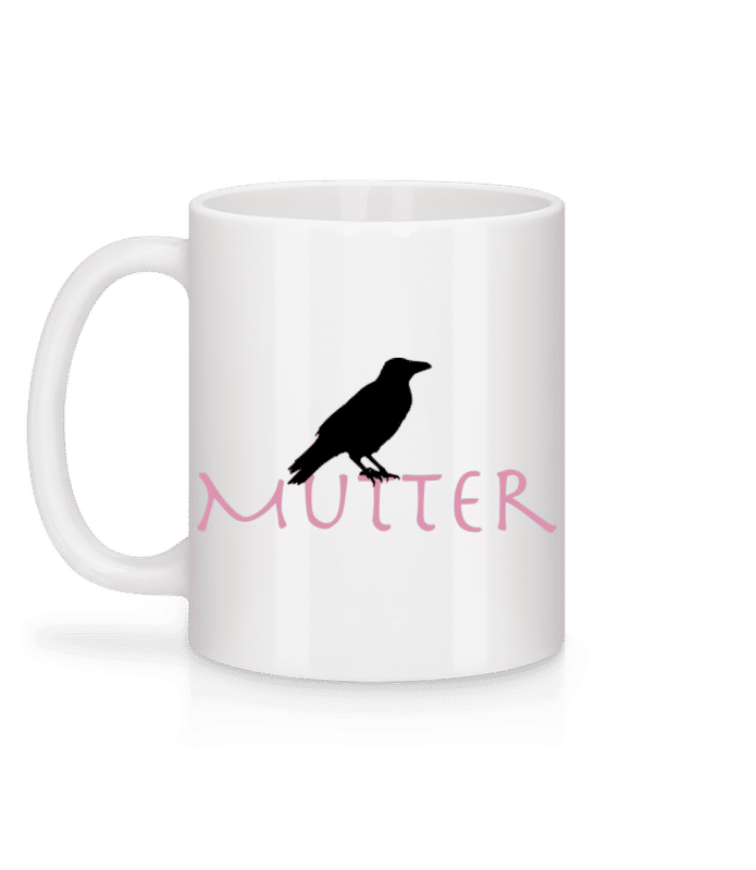 Vorschau: Rabenmutter - Tasse - Weiß - Hinten