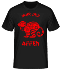 Chinesisches Zeichen Jahr Des Affen - Männer Basic T-Shirt - Schwarz - Vorne
