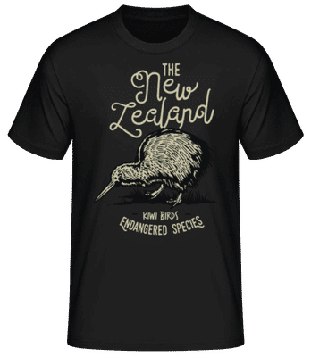 Kiwi New Zealand - Camiseta básica para hombre - Negro - delante