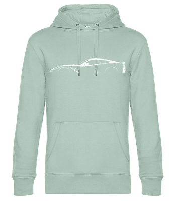 'Chevrolet Corvette C7 St.' Silhouette - Men’s Standard Hoodie - Mint Green - Front