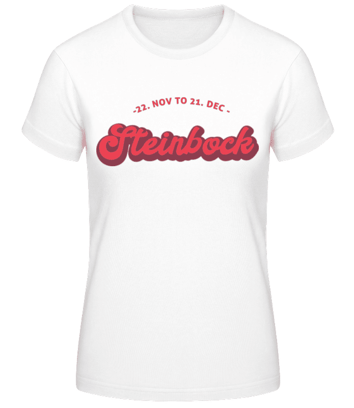 Vorschau: Sternzeichen Steinbock Datum - Frauen Basic T-Shirt - Weiß - Vorne