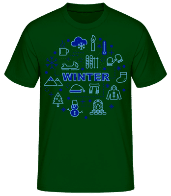 Winter Symbols - T-shirt standard Homme - Vert bouteille - Devant