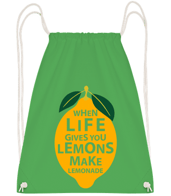 When Life Gives You Lemons - Drawstring batoh se šňůrkami - Irish green - Napřed