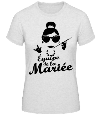 Équipe De La Mariée Noir - T-shirt standard Femme - Gris chiné - Devant