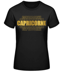 Écriture Doré Astrologique Capricorne · T-shirt standard Femme
