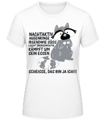 Nachtaktiver Waschbär · Frauen Basic T-Shirt