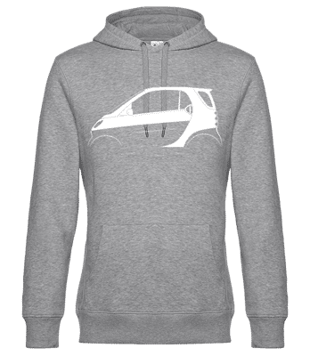 'Smart Fortwo (W450)' Silhouette - Männer Standard Hoodie - Grau meliert - Vorne