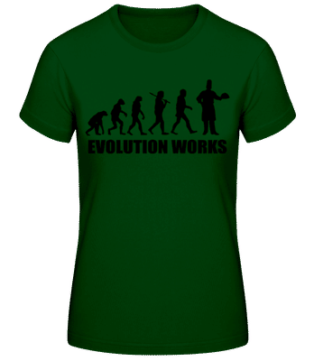 Evolution Works Cooking - Women's Basic T-Shirt - Bottle green - Front