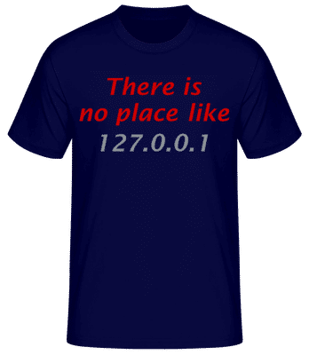 There Is No Place Like Home - Men's Basic T-Shirt - Navy - Front