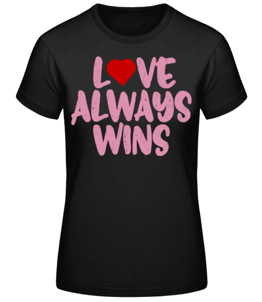 Aperçu: Love Always Wins - T-shirt standard Femme - Noir - Devant