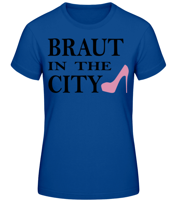 Vorschau: Braut In The City - Frauen Basic T-Shirt - Royalblau - Vorne
