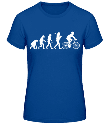 Evolution Of Cycling - Frauen Basic T-Shirt - Royalblau - Vorne