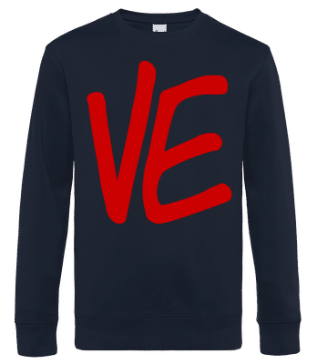 VE Red - Sweat-shirt standard pour homme - Bleu marine - Devant
