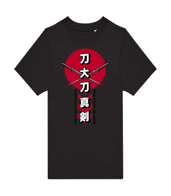 Katana - Kinder T-Shirt B&C - Schwarz - Vorne