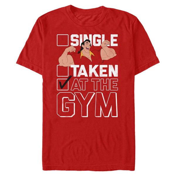Preview: Disney - Beauty & the Beast - Kráska a zvíře At The Gym - Men's T-Shirt - Red - Front