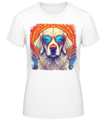 Golden Retriever Hippie Look · Frauen Basic T-Shirt