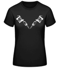 Machine à tatouer Tatouage Blanc - T-shirt femme B&C - Noir - Devant